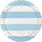 Party Central Disposable Striped Paper Party Luncheon Plates - 7" - Club Pack of 96